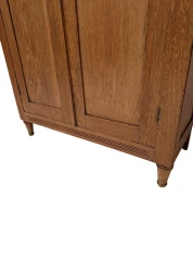 Arts & Crafts Art Nouveau Bookcase with Original Green Glass, 1900s